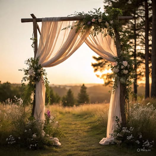 heart symbol made with two hands with a sunset background